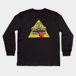 Wacky Pyramid Kids Long Sleeve T-Shirt